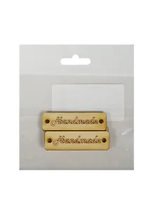 Бирка Handmade 1 комплект 3 шт. (2150392) (5х1,5см) (игрушка из дерева) (упаковка)