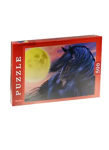 Пазлы 500 Лошадь (П500-0580) (500х345) (Рыжий кот) (3+) (коробка)