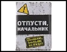 Обложка для автодокументов объём "Отпусти, начальник" 13,5*9,5см пластик 553789