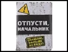 Обложка для автодокументов объём "Отпусти, начальник" 13,5*9,5см пластик 553789 — 2322735 — 1