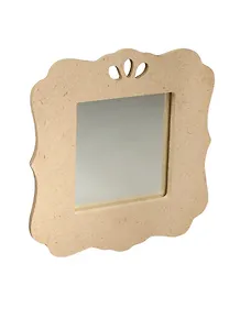 Зеркало №2 из МДФ фигурный край (зеркало вынимается) (АН6140084) (22х22см/12х12см)