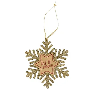 Украшение «Золотая снежинка», 14 см