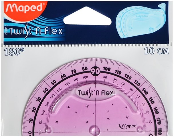 Транспортир 10 см, гибкий, Maped, в ассортименте 231721 — 1