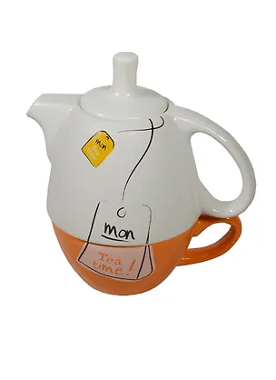 Набор Эгоист (чайник 400мл, чашка 150мл) оранжевый (398-142) 2405815