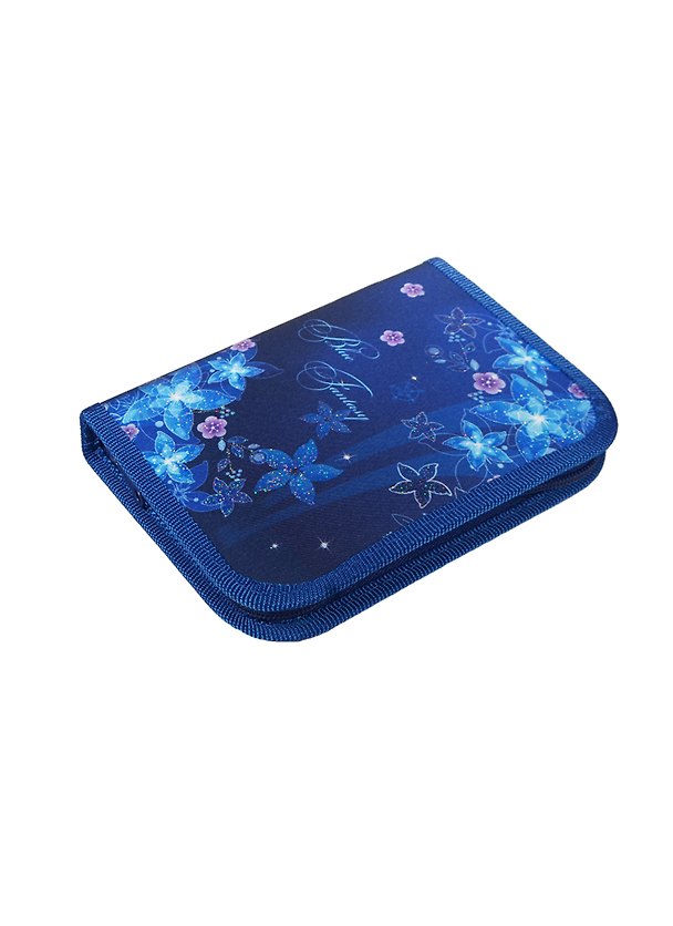 Пенал школьный 1отд. "Blue fantasy" 19*13см, ткань, Оникс 237330 — 1