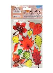 Бум. стикеры с кл. осн. на картон. подлож. 3D Накл. Листопад-3 (HME-5009A) (Рукоделие) (упаковка)