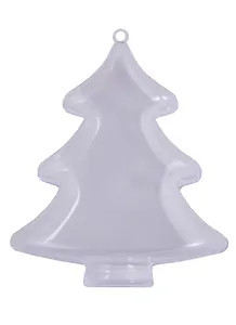 Заготовка для декора разъемная Елка, 10,5 х 9,5 х4см(пластик)