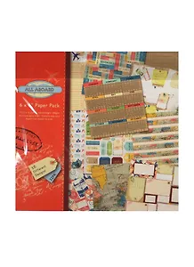 Бумага для скрапбукинга Календарь All Aboard (11062704) (32л. х 16 диз.) (15,2х15,2см) (упаков