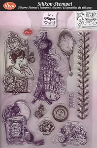 Штамп силиконовый Viva-Silikon-Stempel мода Париж (400308200) (упаковка)