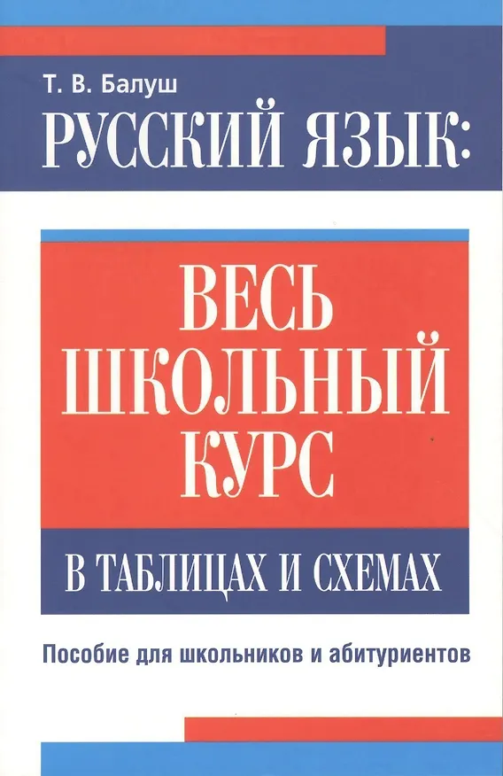 Книга Русский язык: весь школьный курс в таблицах и схемах (Татьяна Балуш) — 1