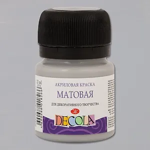 Краска акриловая серая 20мл "Декола" матовая, ЗХК