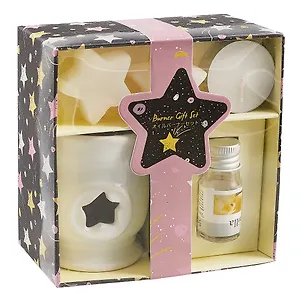 Подарочный Ароманабор Ваниль (аромалампа 1шт, свеча чайная 1шт, аромамасло 1шт, аромасвеча 2шт) (12,5х12х6,8) (12-MingFeng-A002-2)