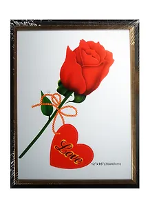 Фоторамка пластик 30*40 "Темное дерево с каймой", гладкая