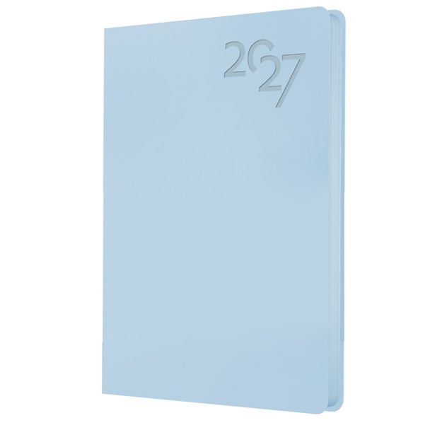 Ежедневник дат. 2027г. А6 176л "Soft Touch" голубая матча, иск.кожа, интегр.переплет, тонир.блок, скругл.углы, ляссе, инд.уп 3173926 — 1
