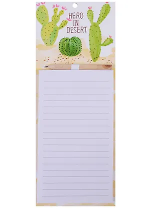 Блок для записей с карандашом 40 листов "Кактус" 244311