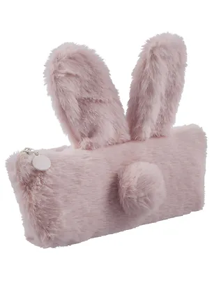 Пенал-косметичка для девочек из искусственного меха с подкладкой "Rabbit", розовый, Yoi 3087322