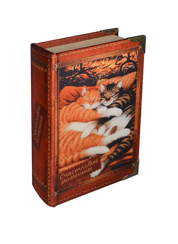 Шкатулка дерево книга спящие котята 21*13*5 см (539921) 2347105 — 1