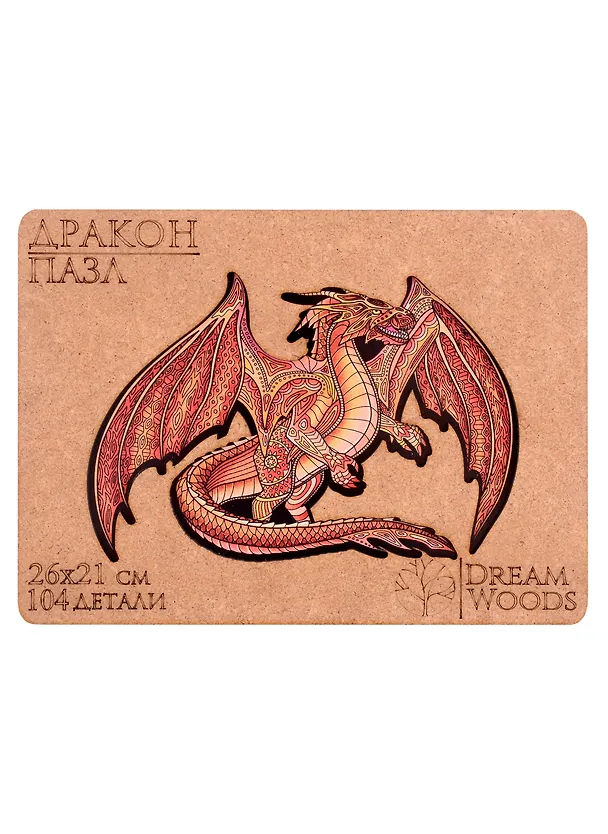 Пазл фигурный "Дракон", 104 детали 2976151 — 2