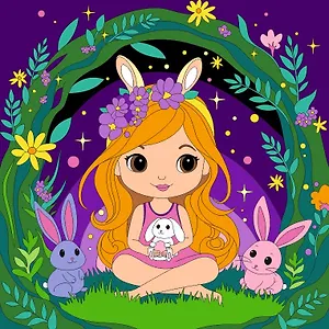 Набор для детского творчества LORI. Картина по номерам на холсте на подрамнике "Фея на поляне"