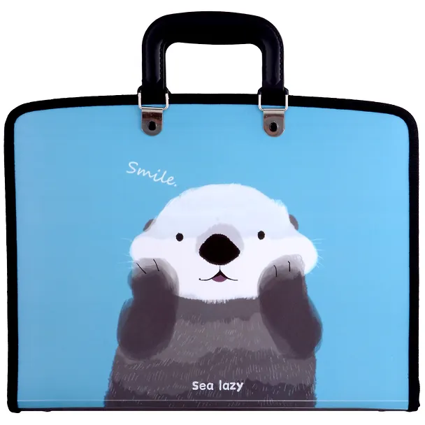 Портфель А4 10отд. "Cute animals" пластик. ручки, ассорти, инд.подвес 2984115 — 10