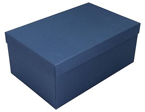 Коробка подарочная 30.5*20*13см, синий, тисненная бумага
