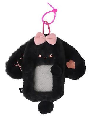 Чехол для карточек (картхолдер) Кролик серый (карабин) (плюш) (9х15) (12-Dongjin-D3) 3113276