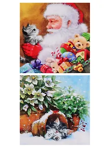 Набор салфеток для декупажа Санта с подарками - 2 шт.