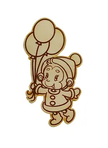 Фигурка Обезьянка-8 с запечатанным контуром (151869-К) (110х58мм) (игрушка из дерева) (упаковка)