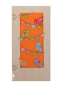 Открытка деревянная С днем Рождения Птички с флажками (31621-25) (Эстетика)