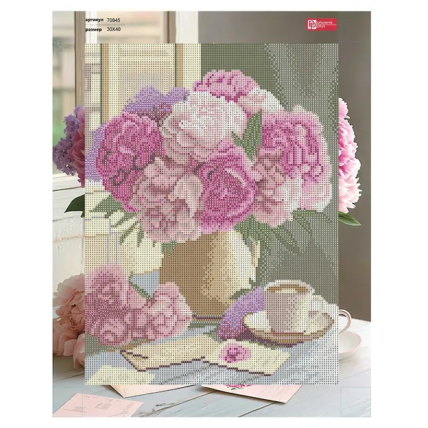 Алмазная мозаика "Букет пионов. 30х40 3115882 — 4