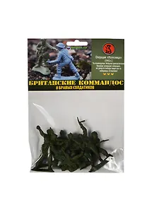 БИПЛАНТ Игровой набор Солдатики "Британские Командос" 8шт в блистере 12017