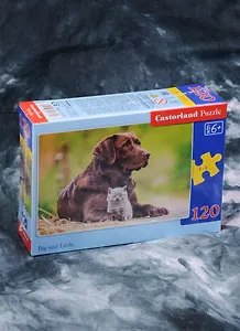 Пазл Castorland MIDI Собака и котенок 120эл., 32*23см