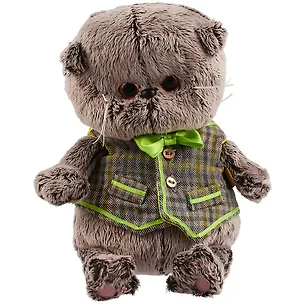 Мягкая игрушка Басик BABY в клетчатом жилете (20 см) (BB-056) 2866681