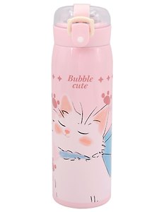 Термос Bubble cute Котик (розовый) (металл) (500мл) (12-16466-202604-02)