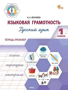 Языковая грамотность. Русский язык. 1 класс. Тетрадь-тренажёр. ФГОС Новый