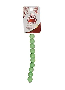 Набор для творчества Бусины керам. на силикон. нити 10шт 12мм, 14, моноцвет зеленый