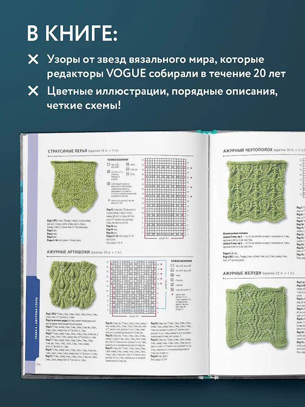 Книга 800+ узоров для вязания на спицах. Словарь-тезаурус с инструкциями и схемами (Vogue Knitting Magazine) — 7