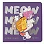 Записная книжка 170*170мм 40л "Meow", soft-touch ламинация, тиснение фольгой, скоба — 2993611 — 1