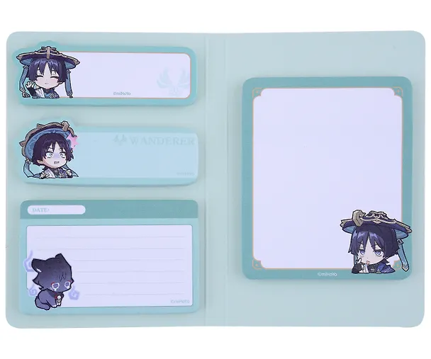 Блоки для записей 04шт "Chibi Expression The Wanderer" диспенсер-книжка 3047493 — 2