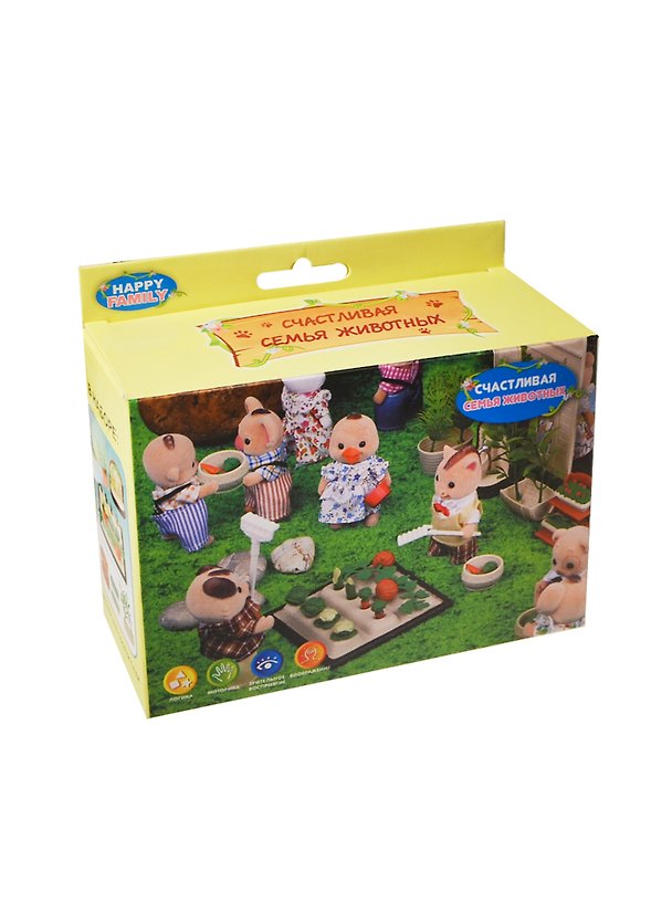 Игра набор Счастливая семья животных (5807) (EJ80272R) (свет/звук) (русифиц) (3+) (коробка) 2406742 — 1