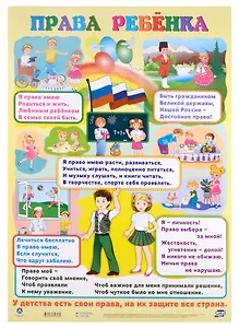 Плакат. Права ребенка / Тематический плакат "Правовое воспитание детей. Я ребенок, я имею право!"