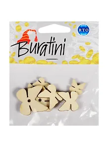 Набор декоративных элементов РТО Очаровательные бабочки (DZ40028) (Buratini) (фанера) (упаковка)