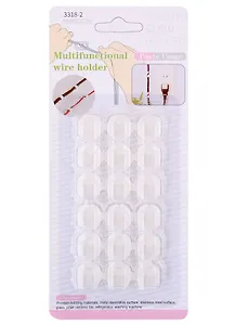 Набор держателей для гирлянд и проводов (18 шт) (ПВХ) (блистер)