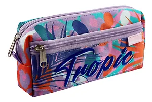 Пенал-косметичка 2 отделения "Tropical" 21*10*5 см, Erich Krause