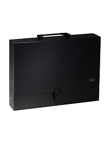 Портфель А4 пластик 1,0мм, черный, Hatber