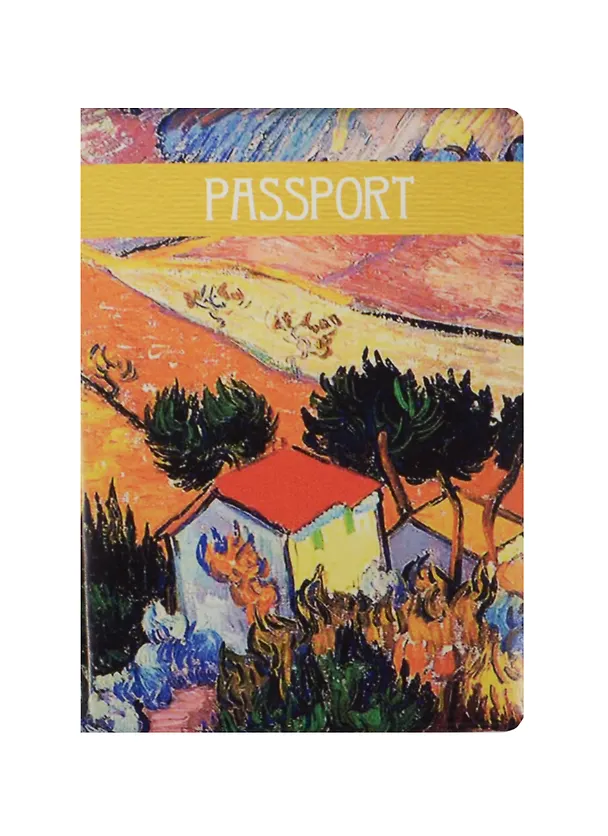 Обложка для паспорта Винсент Ван Гог Пейзаж с домом и пахарем 2480927 — 1