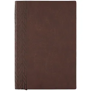 Ежедневник недат. А5 160л "Буйвол" коричневый, кожзам, мягкий переплет, тонир.блок, ляссе