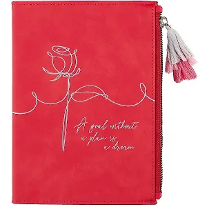 Ежедневник недатированный "Велюр",  А5+, 120 листов,  красный