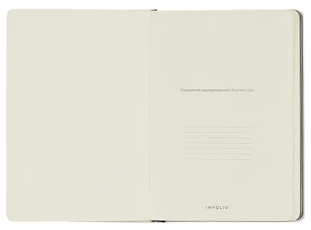 Ежедневник недатированный «Monochrome» А5, белый, 96 листов, экокожа, InFolio 2994828 — 5