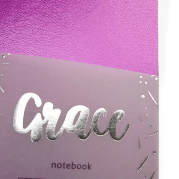 Записная книжка «Grace. Фиолетовый перламутр» А6, 80 листов в клетку, экокожа, Listoff 3113561 — 7